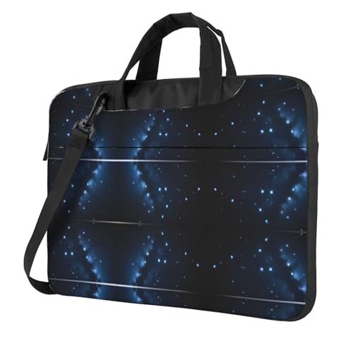 RTCVXZDSA Starry Night Deep Outer Space Stilvolle Laptoptasche mit Volldruck-Design – leichte und schützende 600D Oxford-Polyester-Tasche mit weichem Futter, perfekt für Arbeit, Reisen und Schule von RTCVXZDSA