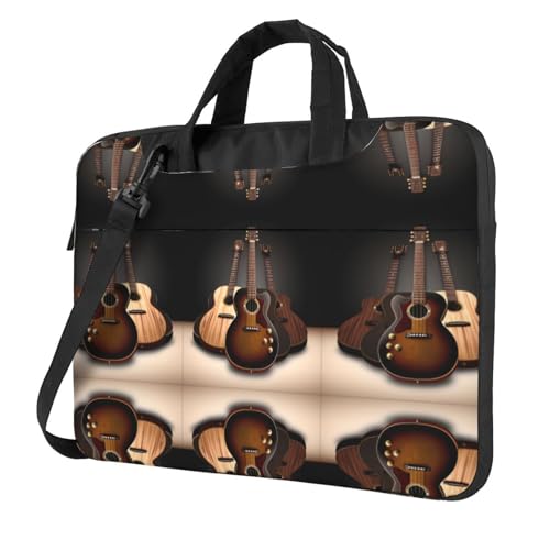 RTCVXZDSA Stilvolle Laptoptasche mit Full-Print-Design – leichte und schützende 600D-Oxford-Polyester-Tasche mit weichem Futter, perfekt für Arbeit, Reisen und Schule, Schwarz , 13 inch von RTCVXZDSA