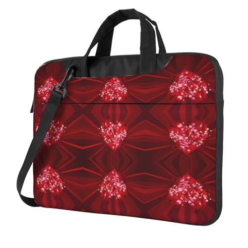 RTCVXZDSA Stilvolle Laptoptasche mit Volldruck-Design – leichte und schützende 600D-Oxford-Polyester-Tasche mit weichem Futter, perfekt für Arbeit, Reisen und Schule, Schwarz , 13 inch von RTCVXZDSA