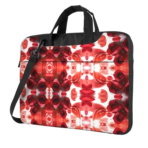 RTCVXZDSA Stilvolle Laptoptasche mit aufgedrucktem Design – leichte und schützende 600D-Oxford-Polyester-Tasche mit weichem Futter, perfekt für Arbeit, Reisen und Schule, Schwarz , 13 inch von RTCVXZDSA