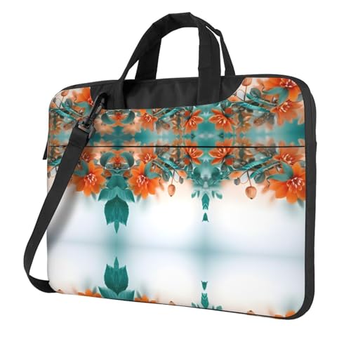 RTCVXZDSA Stilvolle Laptoptasche mit aufgedrucktem Design – leichte und schützende 600D-Oxford-Polyester-Tasche mit weichem Futter, perfekt für Arbeit, Reisen und Schule, Schwarz , 13 inch von RTCVXZDSA