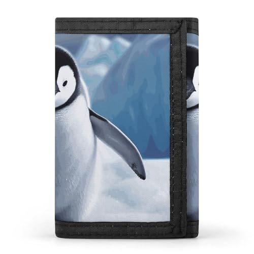 RTFGHJS Dreifach gefaltete Geldbörse für Herren, Ägyptische Pyramiden Münzbörse Slim Geldklammer Kreditkartenetui mit 8 Kartenfächern, Süße Pinguine, Einheitsgröße, Modern von RTFGHJS