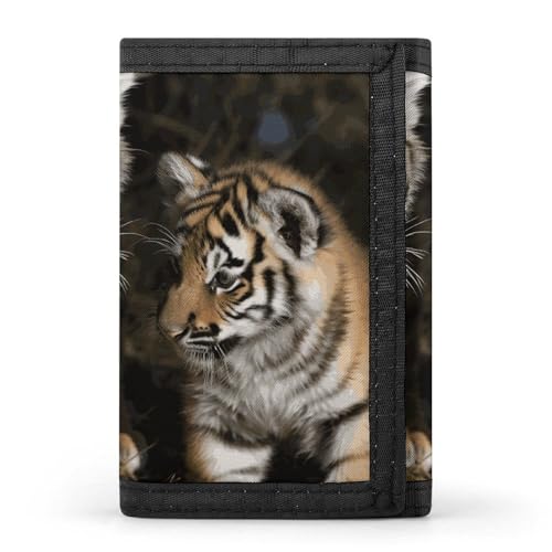 RTFGHJS Dreifach gefaltete Geldbörse für Herren, Pudel Hunde, Münzgeldbörse, schmal, Geldklammer, Kreditkartenetui mit 8 Kartenfächern, Siberischer Tiger, Einheitsgröße, Modern von RTFGHJS