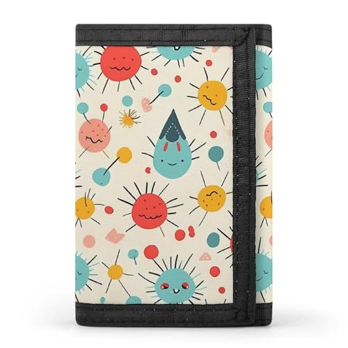 RTFGHJS Dreifach gefaltete Geldbörse für Herren, frisches Obst und Gemüse, Münzgeldbörse, schlanke Geldklammer Kreditkartenetui mit 8 Kartenfächern, Niedliches Muster., Einheitsgröße, Modern von RTFGHJS