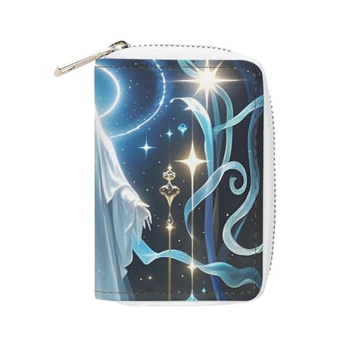 RTFGHJS Ghosts Dance with Magic PU Leather Card Holder - Slim Durable Credit Card Organizer for Men & Women, Ghosts Dance With Magic, 16x11.5cm von RTFGHJS