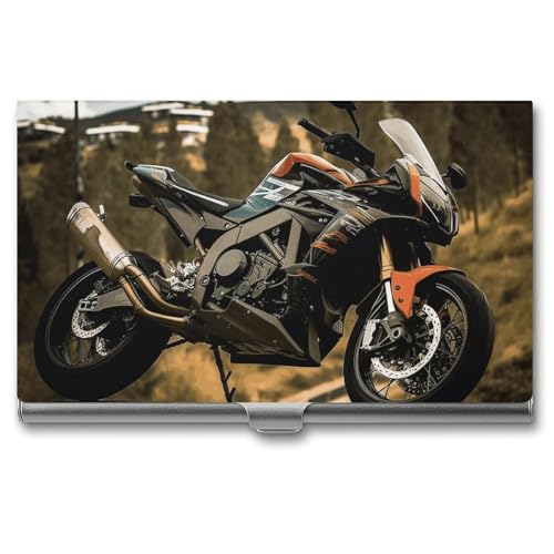 RTFGHJS Kleiner Löwe Visitenkartenhalter Metall Slim Namenskartenetui Pocket Karten Halter für Frauen oder Männer Namenskarten Booklet für Profis, Führungskräfte, Sport-Motorrad, Einheitsgröße von RTFGHJS