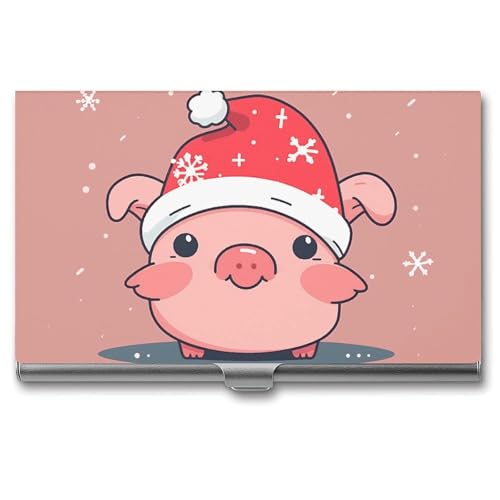 RTFGHJS Red Rose Sugar Skull Visitenkartenhalter Metall Slim Namenskartenetui Pocket Karten Halter für Frauen oder Männer Namenskarten Booklet für Profis, Führungskräfte, Pfirsichpiggy, Einheitsgröße von RTFGHJS