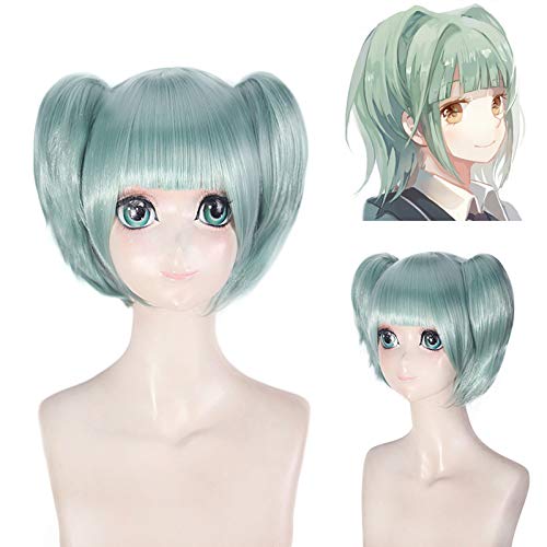 Wig for Matching Clothes Dressing Up Masquerade Cos Wig Assassination Classroom Kaye Kaede Light Green Anime Wig 412 von RTGFS