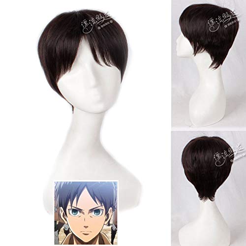 Wig for Matching Clothes Dressing Up Masquerade Cos Wig Attacking Giant Alan Yeager Brown And Black Modeling 213 von RTGFS