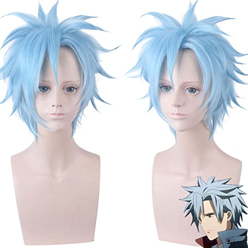 Wig for Matching Clothes Dressing Up Masquerade Cos Wig Heterogeneous Invasion Id: Invaded Anaido Blue-Gray von RTGFS