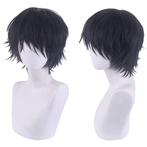 Wig for Matching Clothes Dressing Up Masquerade Cospaly Wig Curse Back To Fight Fuheisher Black Reverse Warp von RTGFS