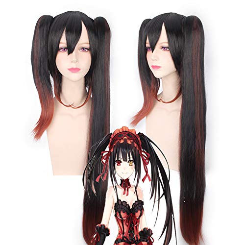 Wig for Matching Clothes Dressing Up Masquerade Date A Live/Tokisaki Kuangsan/Short Hair Asymmetric Tiger Mouth Clip Gradient Color Cos Wig 147 von RTGFS