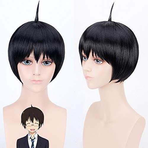 Wig for Matching Clothes Dressing Up Masquerade Qianwumei Xiaobui Brother Tujiantaiping Black Anti-Warped High Temperature Silk Cosplay Wig von RTGFS