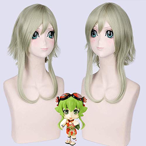 Wig for Matching Clothes Dressing Up Masquerade Vocaloid Little Red Riding Hood Camellia Cos Matcha Green Anime Wig 005 von RTGFS