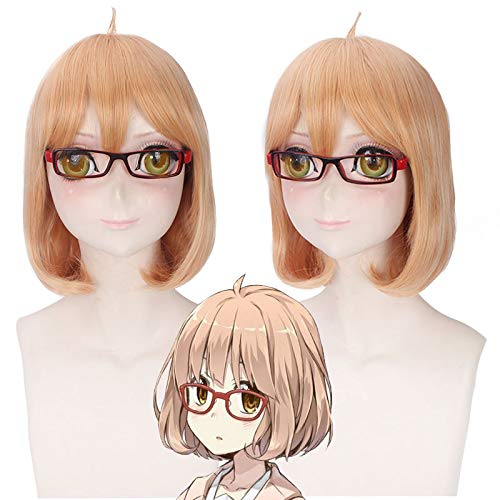 Wig for Props Matching Performance Modeling Beyond The Realm Of Cosplay Wig Kuriyama Mirai Orange Pink High Temperature Silk Cos Wig von RTGFS