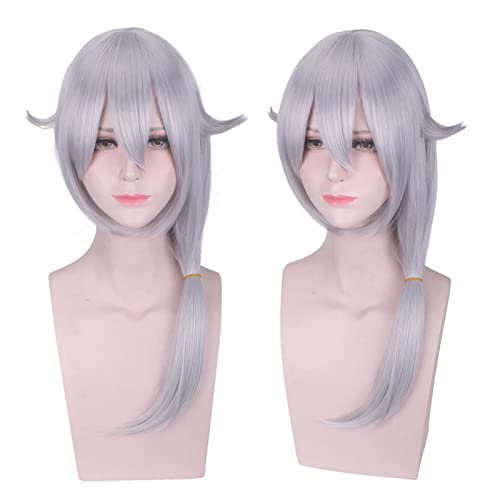 Wig for Props Matching Performance Modeling Collapse School Collapse 3 Bronya Qiyana Fu Hua Qingyan Huayu Eight Cherry Blossoms De Lisa De Lisa Color: Pl-498 (De Lisa) Silver von RTGFS