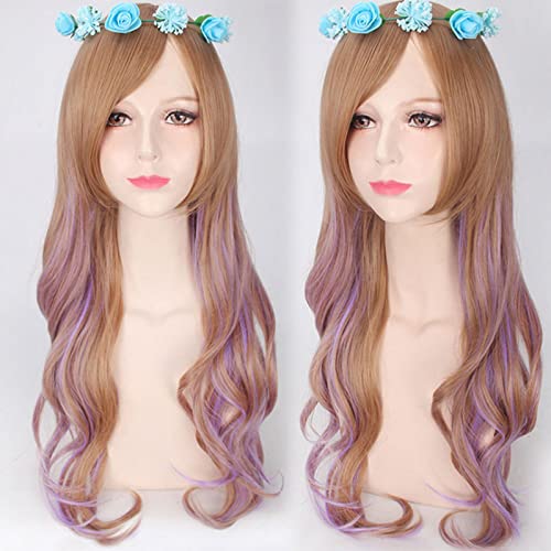 Wig for Props Matching Performance Modeling Cos Wig Lolita Wig Universal Long Curly Straight Short Hair Multi Color:Pl-159 von RTGFS