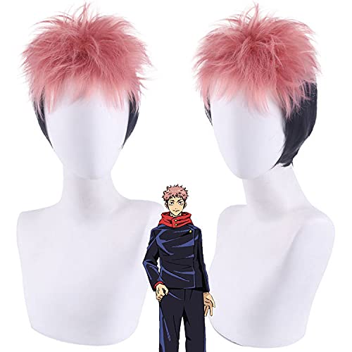 Wig for Props Matching Performance Modeling Cosplay Anime Wig Curse Back To Fight Polygonum Cuspidatum Yoren Pink Orange Reverse Warp von RTGFS