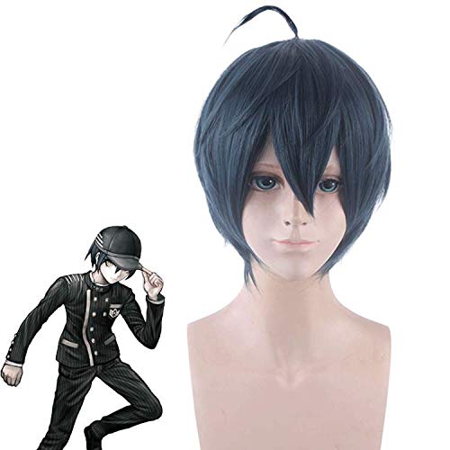 Wig for Props Matching Performance Modeling Cosplay Wig · Bullets On Breaking V3 The Original Final One Black And Blue Mixed Color Short Hair von RTGFS