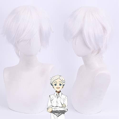 Wig for Props Matching Performance Modeling Cosplay Wig Promised Neverland Norman Reversed White von RTGFS