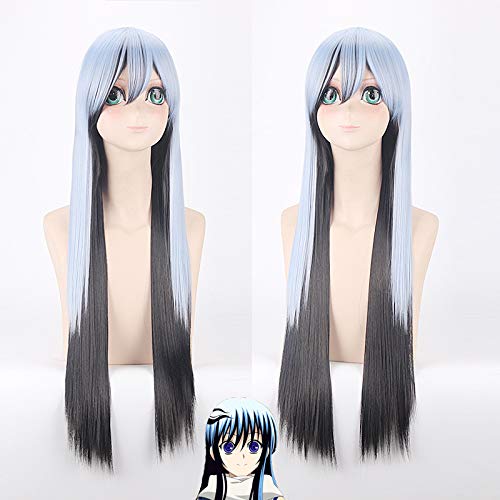 Wig for Props Matching Performance Modeling Cosplay Wig Slippery Ghost Grandson Snow Girl 80Cm Long Straight Hair Anime Wig 071 von RTGFS