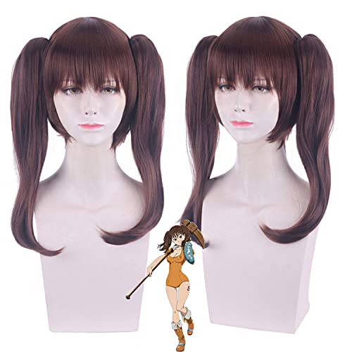 Wig for Props Matching Performance Modeling Cosplay Wig The Seven Deadly Sins The Seven Original Sins Diane Body + Double Tiger Mouth Clip Anime Wig von RTGFS