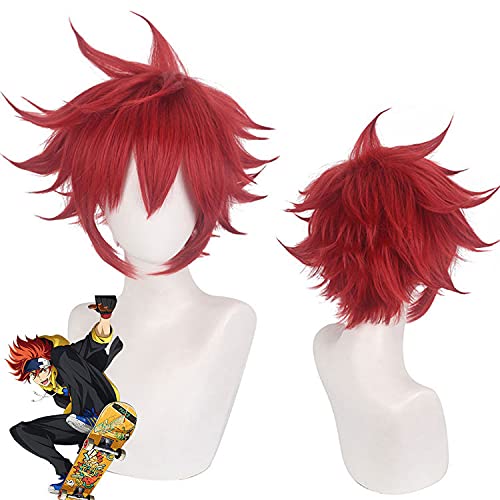 Wig for Props Matching Performance Modeling Cosplay Wig Unlimited Skateboard Sk∞ Calendar Red Big Anti-Alice Anime Wig von RTGFS