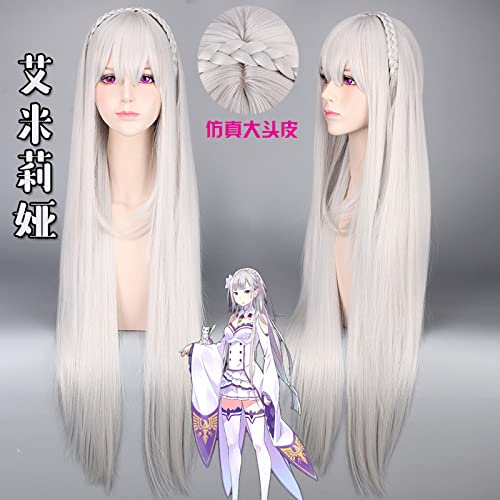 Wig for Props Matching Performance Modeling From Zero To Life In Another World Heroine Emilia Cos Anime Wig von RTGFS