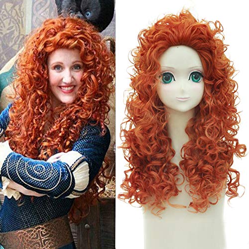 Wig for Props Matching Performance Modeling Lord Sundae Princess Brave Legend Princess Merida Cosplay Anime Wig von RTGFS