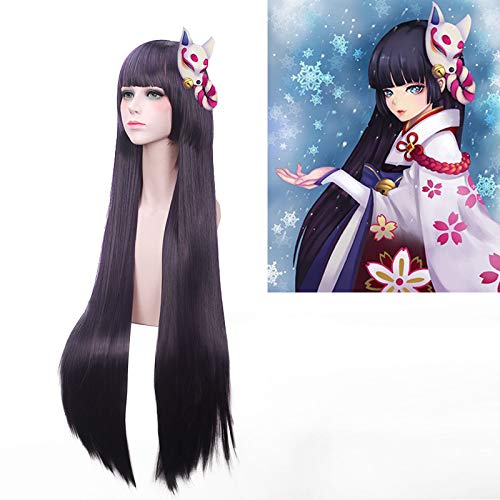 Wig for Props Matching Performance Modeling Netease Onmyoji Onmyoji Mobile Game Ghost Girl Red Leaf Black Purple Cos Wig Product von RTGFS
