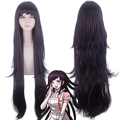 Wig for Props Matching Performance Modeling Projectile Theory Breaking Projectile Round Dance Sin Wood Tangerine Three Fault 100Cm Black Purple Cosplay Wig Wig for Props Matching Performance Modeling Projectile Theory Breaking Projectile Round Dance Sin Wood Tangerine Three Fault 100Cm Black Purple Cosplay Wig von RTGFS