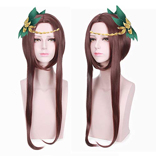 Wig for Props Matching Performance Modeling Wang Zherong'S Short Mid-Point Liu Haisen'S Wind Ling Yao Yu Ji Classic Cosplay Wig Dark Brown von RTGFS