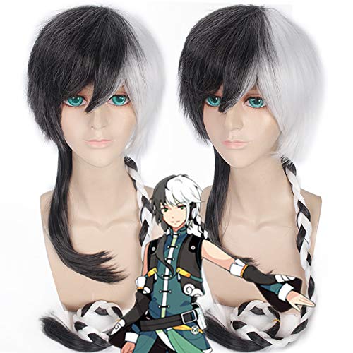 Wig for Wedding Shooting Runway Catwalk Interview Cos Wig Vocaloid Lezheng Dragon Teeth Black And White Tai Chi China Tooth Sound Anime Wig 317 von RTGFS