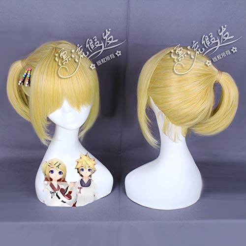 Wig for Wedding Shooting Runway Catwalk Interview Cosplay Wig Kagane Brother Anime Wig Len Ren 061 Crooked von RTGFS