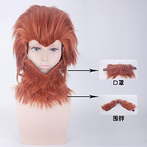 Wig for Wedding Shooting Runway Catwalk Interview Journey To The West: The Return Of The Monkey King Monkey King Brown Wig Bib Wig Full Set von RTGFS