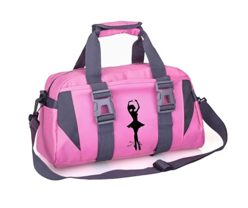 Sport Gym Taschen für Frauen Yoga Tasche Ballett Tanz Duffle Bag für Mädchen Overnight Taschen für Mädchen Wochenendtaschen (Rosa, L) von RTMYOR