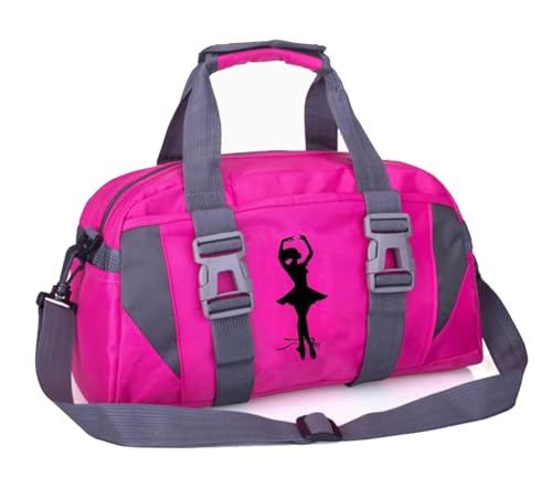 Sport Gym Taschen für Frauen Yoga Tasche Ballett Tanz Duffle Bag für Mädchen Overnight Taschen für Mädchen Wochenendtaschen (Rosarot, S) von RTMYOR