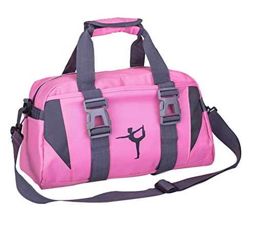 Sport-Turnbeutel für Damen, Yoga-Tasche, Ballett-Tanz-Seesack für Mädchen, Übernachtungstaschen für Mädchen, Wochenendtaschen, rose, L, Handgepäckgröße von RTMYOR