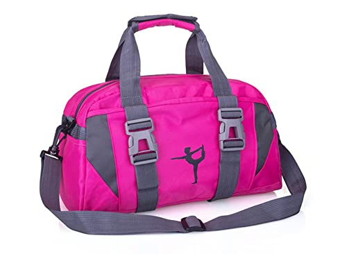 Sport-Turnbeutel für Damen, Yoga-Tasche, Ballett-Tanz-Seesack für Mädchen, Übernachtungstaschen für Mädchen, Wochenendtaschen, rose, S, Handgepäckgröße von RTMYOR