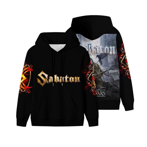 RTNMGC Sabaton Hoodie Herren Kapuzen Pullover mit Kapuze Hoody - Sweatshirt Mit Backprint - aus Hochwertiger - Regular fit von RTNMGC