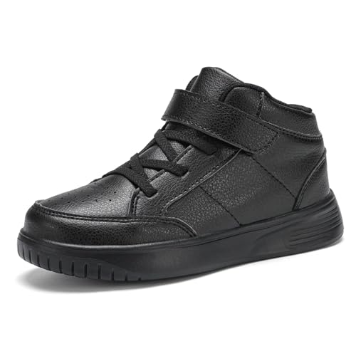 RTOUNT Jungen Sportschuhe Kinder Mädchen Laufschuhe Kinderschuhe Ganz schwarz EU 27 Turnschuhe Freizeit Sneaker von RTOUNT