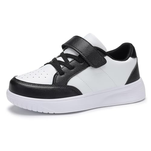 RTOUNT Kinder Sportschuhe Mädchen Laufschuhe Kinderschuhe Jungen Atmungsaktiv Outdoor Walkingschuhe Size 37 EU Leichtgewichts Atmungsaktiv Freizeit Straßenlaufschuhe Schwarz Unisex von RTOUNT