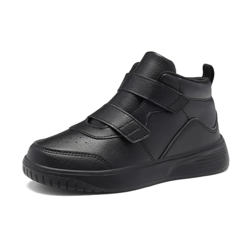 RTOUNT Kinderschuhe Ganz schwarz Jungen Sportschuhe Mädchen Laufschuhe Einstellbar Freizeit Sneaker Leicht rutschfeste EU 32 von RTOUNT