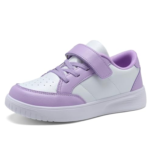 RTOUNT Lila Mädchen Laufschuhe Kinderschuhe Jungen Atmungsaktiv Outdoor Walkingschuhe Kinder Sportschuhe Size 37 EU Leichtgewichts Atmungsaktiv Freizeit Straßenlaufschuhe Unisex von RTOUNT