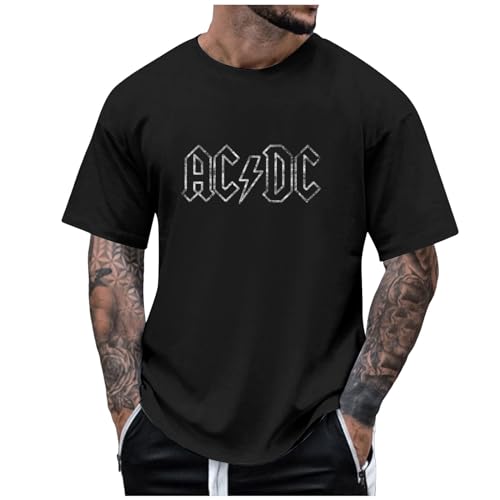 ACDC Tshirt Herren Pwr Up Rocker T Shirts MäNner Rock T Shirt Herren Rocker Tshirt Tshirts Herren T Shirts Fuer Herren Rock Band Tshirt Herren Band T Shirt Band Merch Band Shirts Band Tshirt von RTPR