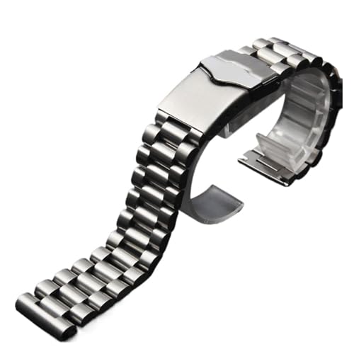 RTRCAGAKM 316L Edelstahl-Armband 22 mm Silber Massivglieder Armband passend für Tag Heuer Carrera F1 Herren-Uhrenarmband von RTRCAGAKM