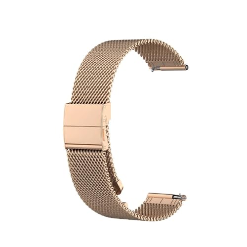 RTRCAGAKM Armband aus Metallgeflecht, passend for Huawei Watch GT 2 Pro GT2 Smartwatch, Armband passend for Honor ES/passend for MagicWatch-Armband(Rose gold,20mm) von RTRCAGAKM