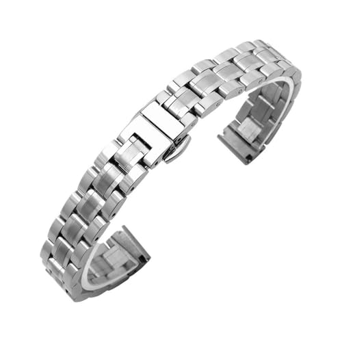 RTRCAGAKM Passend for Armani Small Size Stahl-Uhrenarmband, passend for DW, passend for Longines, passend for CK Mesh-Armband 15 16 17 mm(16mm,Gold-Fine Mesh) von RTRCAGAKM