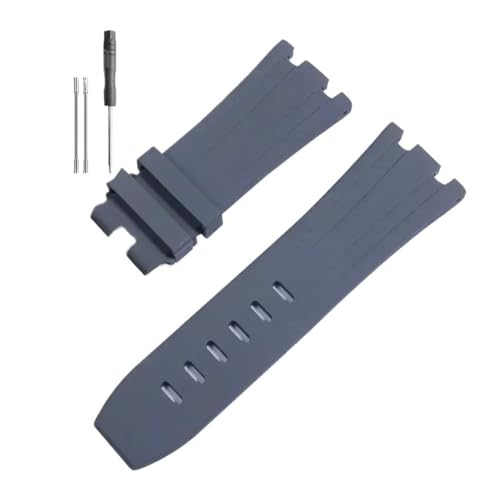 RTRCAGAKM Silikonarmband passend for Audemars, passend for Piguet, passend for Royal Oak 15703 Serie, 28 mm(Gray-no buckle,28x24mm) von RTRCAGAKM