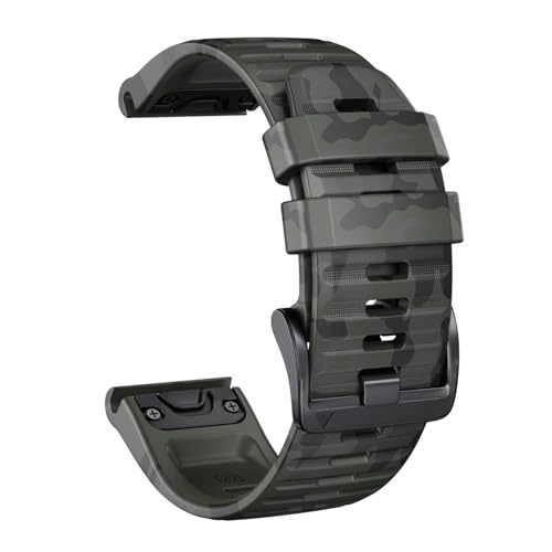 RTRCAGAKM Sport-Camouflage-Silikonarmband, passend for Garmin, passend for Fenix ​​7 7X Pro Solar-Uhrenarmband, passend for Epix Pro (Gen 2) 47 mm 51 mm Armbandzubehör(Army Green,For Fenix 7X Pro) von RTRCAGAKM
